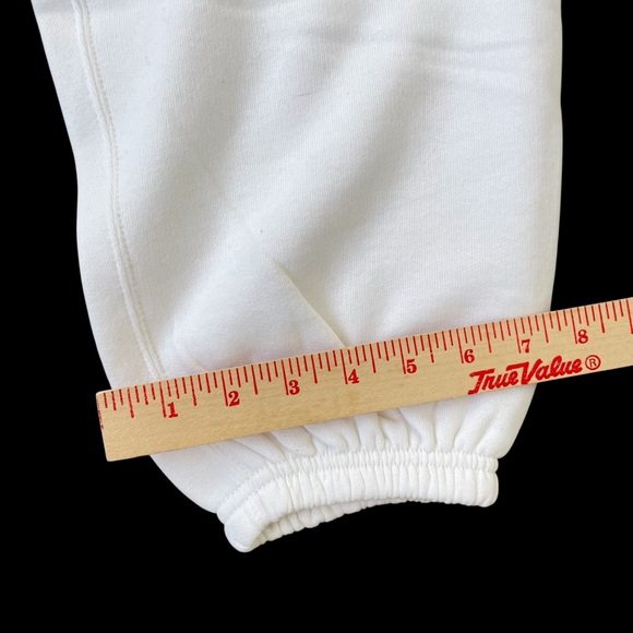 Polo Ralph Lauren Women PRL1 Polo 92 Logo Fleece Jogger White Pants Large $148 - Picture 3 of 9